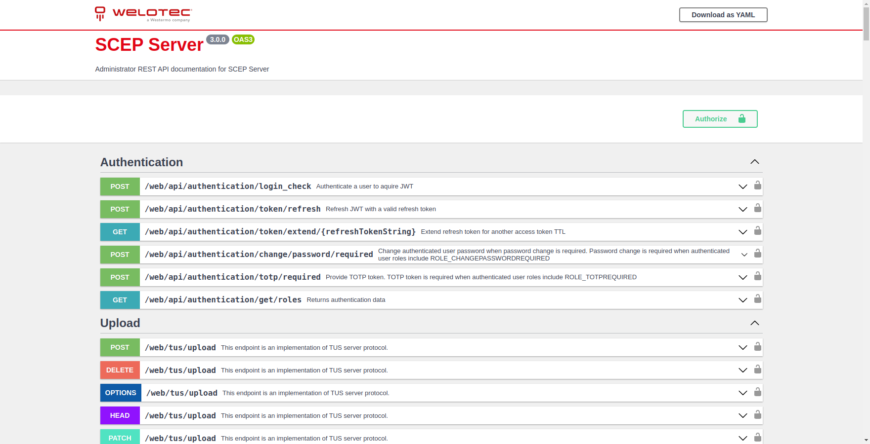 REST API documentation